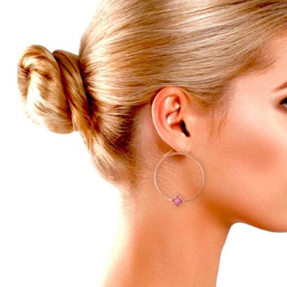 Kendra Scott Rose Gold Elberta Hoop Earrings - Picture 2 of 7